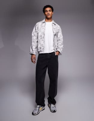 Asos Design Bomber Jacket In Gray
