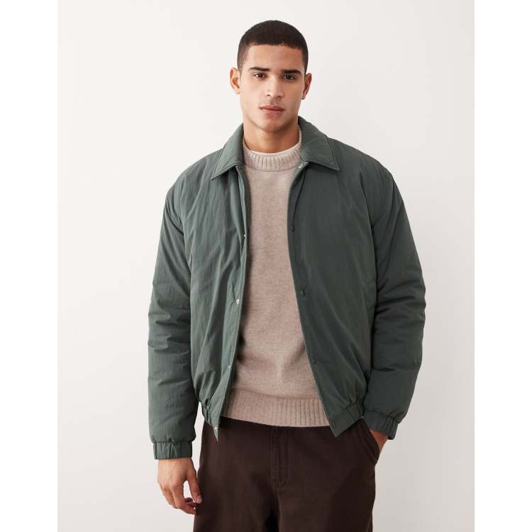 ジャケット・アウター Herringbone Work Bomber short Jac Gray Men's Bomber Jackets - Heartford Herringbone Light Gray