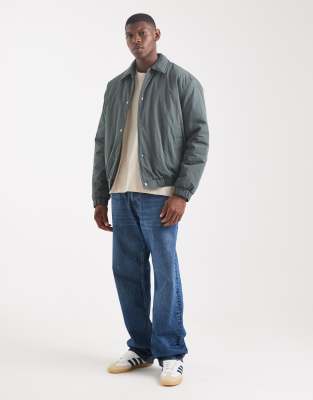 Asos Design Bomber Jacket In Green