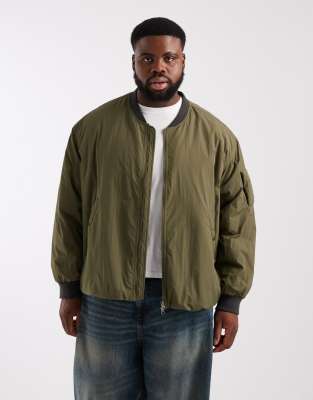 Asos Design Bomber Jacket In Green | ModeSens