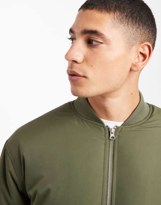 ASOS DESIGN bomber jacket in khaki, 5 of 5
