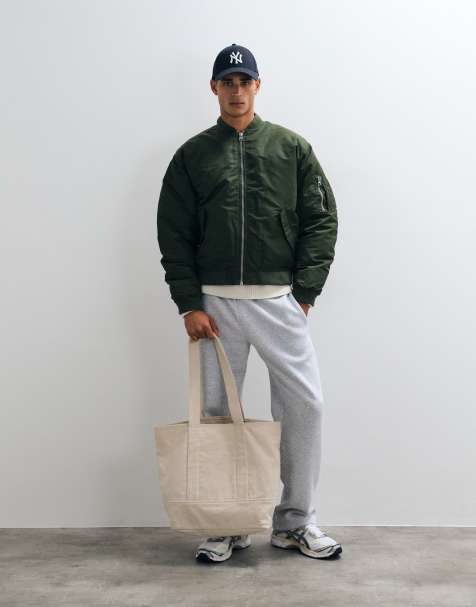 ASOS DESIGN bomber jacket in khaki - view 1