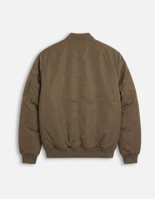 ASOS DESIGN bomber jacket in khaki, 10 of 10