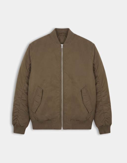 ASOS DESIGN bomber jacket in khaki, 7 of 10
