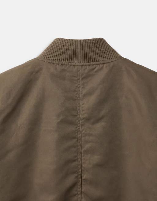 ASOS DESIGN bomber jacket in khaki, 9 of 10