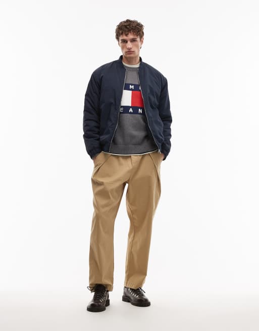 ASOS DESIGN bomber jacket in navy, 2 of 5