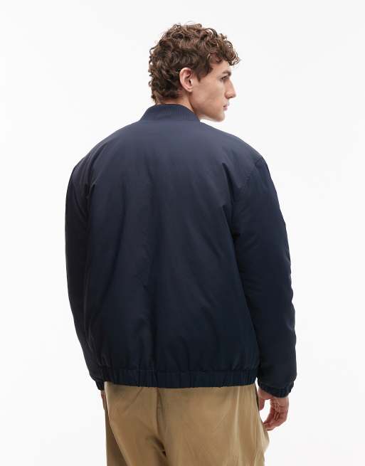 ASOS DESIGN bomber jacket in navy, 3 of 5