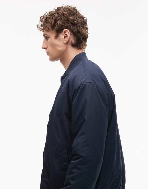ASOS DESIGN bomber jacket in navy, 5 of 5