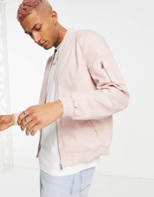 ASOS DESIGN bomber jacket with MA1 pocket in pink