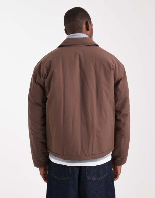ASOS DESIGN - Bomber-jakke i brun, 3 af 5