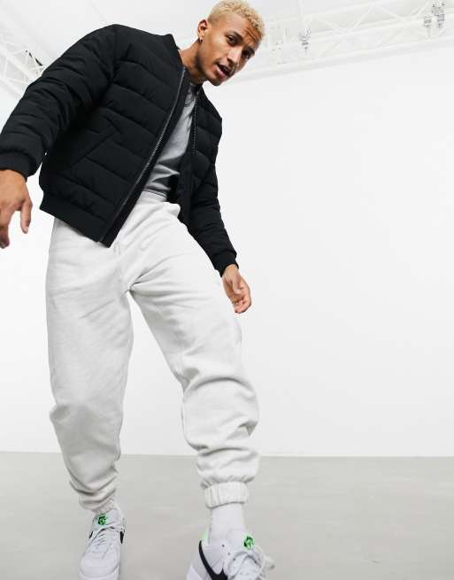 ASOS DESIGN - Bomber matelassé - Noir
