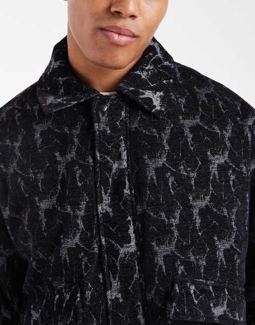 ASOS DESIGN - Bomber nero jacquard, 5 di 5
