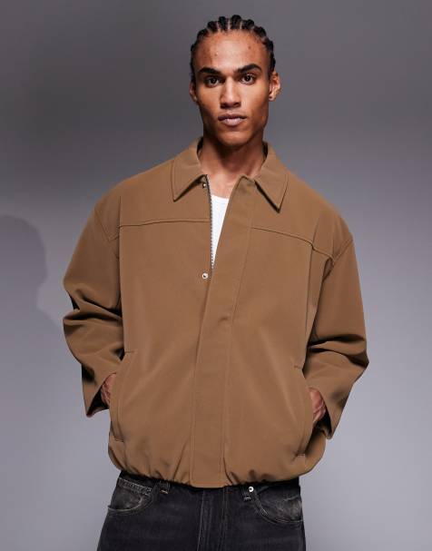 ASOS DESIGN - Bomber oversize imitation daim - Marron - view 1