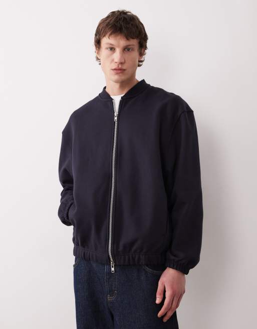 ASOS DESIGN - Bomber oversize in jersey color blu navy