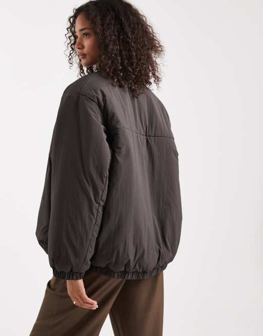 ASOS DESIGN - Bomber oversize rembourré - Anthracite, 4 de 4