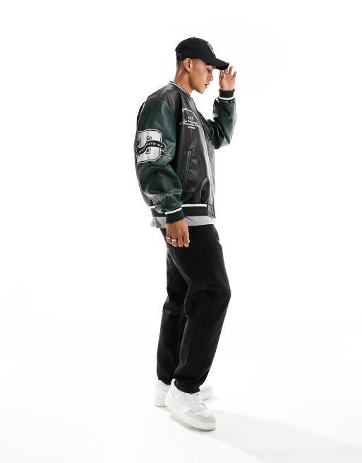 ASOS DESIGN Bomber oversize style universitaire en imitation