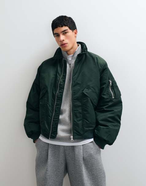 ASOS DESIGN bomber oversize verde scuro - view 1