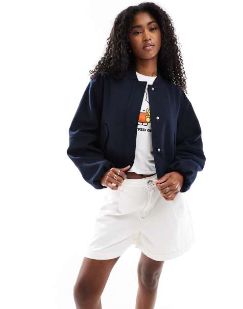 ASOS DESIGN - Bomber sartoriale blu navy - view 1
