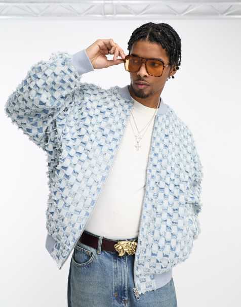 ASOS DESIGN - Bomber ultra oversize en denim à damier - view 1