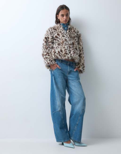 ASOS DESIGN bomber zippé en faux-fur imprimé guépard, 2 de 5
