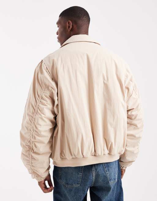 ASOS DESIGN - Bomberjack in stone, 3 van 5