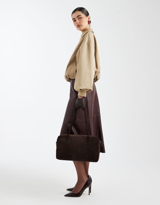 ASOS DESIGN - Bomberjack van jersey in beige, 3 van 4