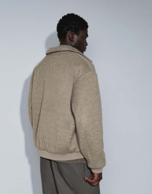 ASOS DESIGN bomberjacka i ulllook i taupe, 5 av 9