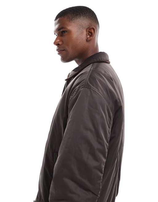 ASOS DESIGN – Bomberjacke in Braun mit bestickten Abschlüssen, 4 von 5