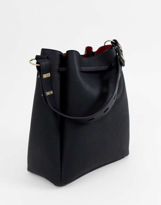 ASOS DESIGN bonded bucket bag