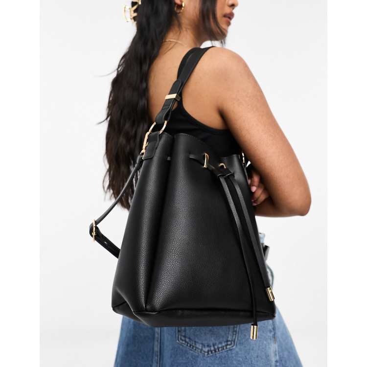 ASOS DESIGN bonded bucket tote bag