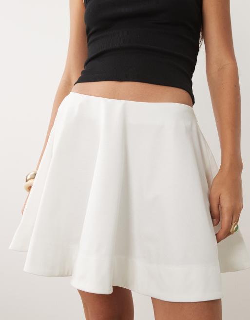 ASOS DESIGN bonded circle voluminous skirt in cloud white (part of a set), 3 of 5
