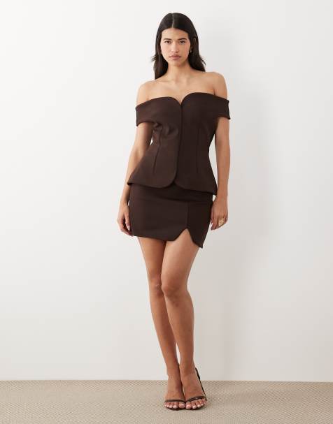 ASOS DESIGN – Bonded – Elfenbensvitt, figursytt set - view 1