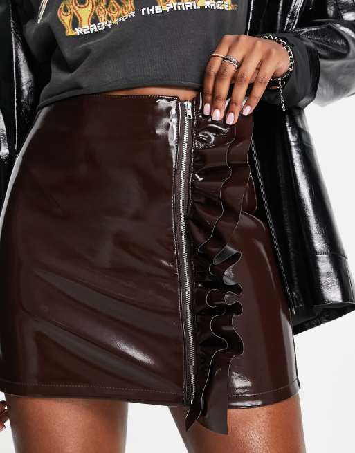 Vinyl frill clearance skirt