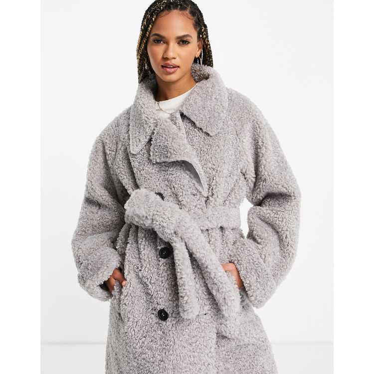 Grey coat clearance asos