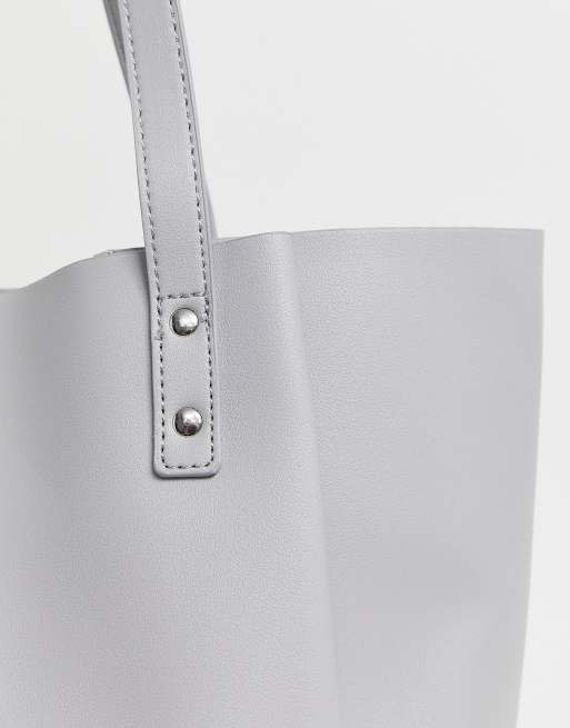 Asos design bonded hot sale shopper bag