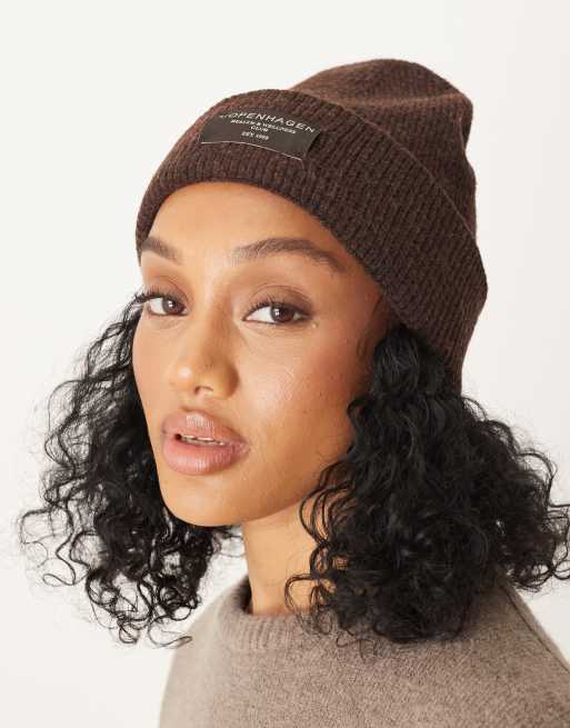ASOS DESIGN - Bonnet à étiquette Copenhagen - Chocolat, 3 de 3