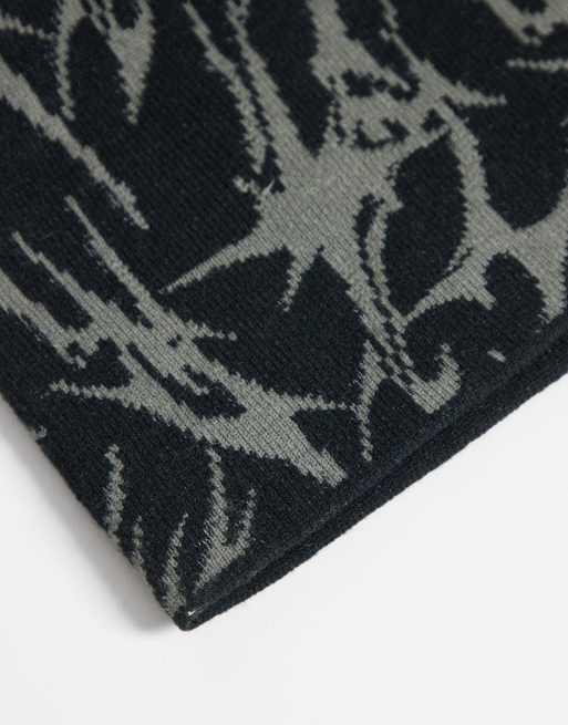 ASOS DESIGN bonnet à motif abstrait tête de mort noir, 2 de 3
