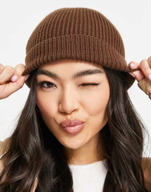 ASOS DESIGN - Bonnet côtelé - Chocolat, 2 de 4