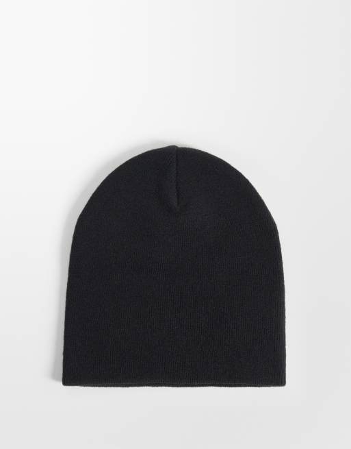 ASOS DESIGN bonnet côtelé en jersey noir, 3 de 3