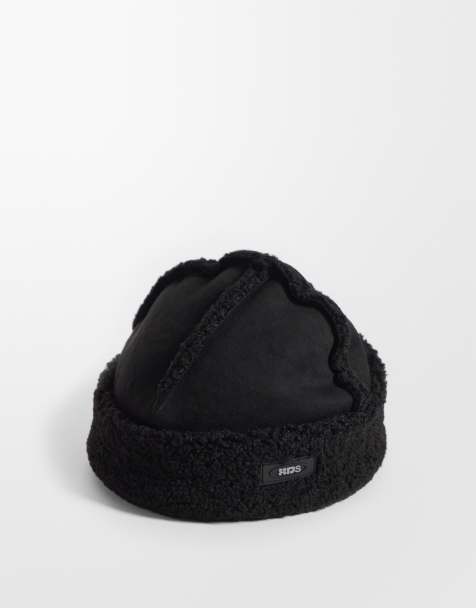 ASOS DESIGN bonnet docker à coutures apparentes noir - view 1