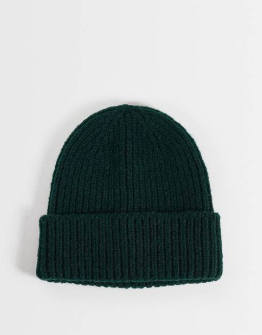 ASOS DESIGN - Bonnet en maille brossée - Vert, 3 de 3
