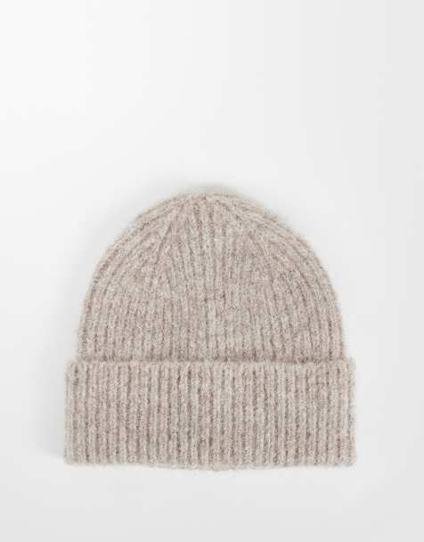 ASOS DESIGN - Bonnet en maille épaisse - Grège - view 1