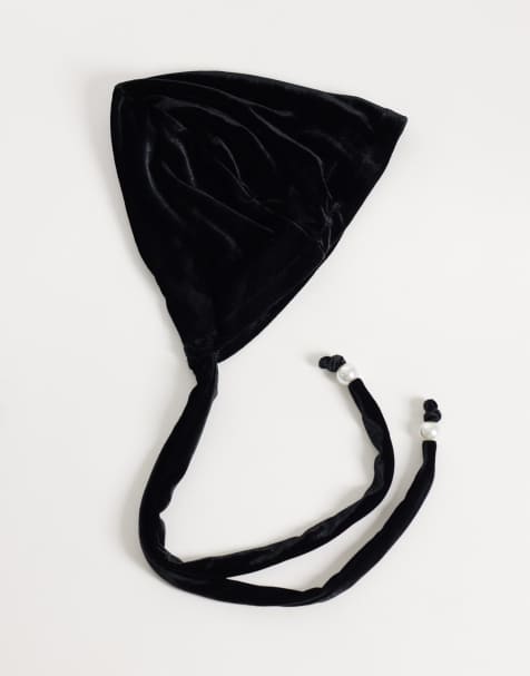 ASOS DESIGN bonnet en velours noir - view 1