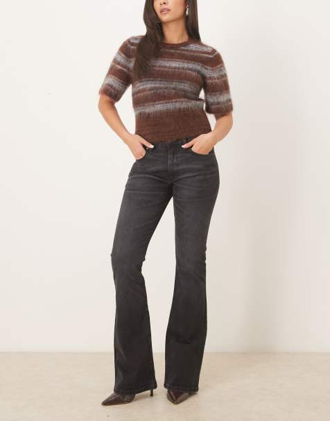 ASOS DESIGN boot cut jeans in black - view 1