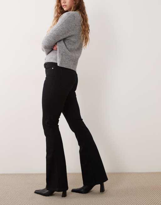 ASOS DESIGN bootcut flare jean in black, 2 of 5