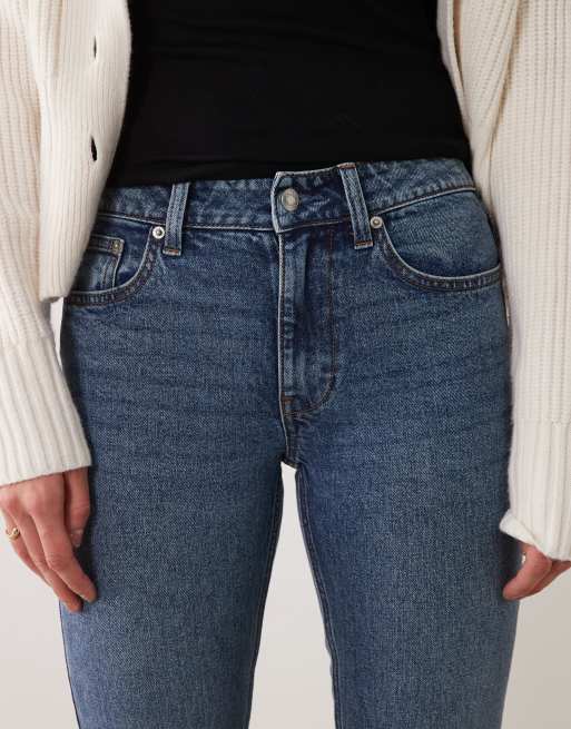 ASOS DESIGN bootcut flare jean in mid wash blue, 5 of 5
