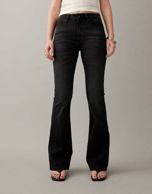 ASOS DESIGN bootcut flare jeans in black, 3 of 7