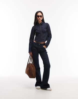 Asos Design Bootcut Flare Jeans In Blue