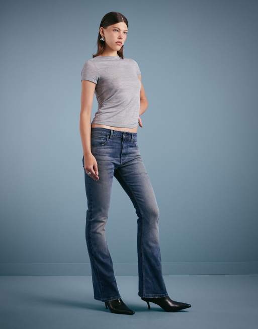 ASOS DESIGN bootcut flare jeans in vintage wash, 3 of 5