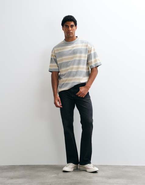 ASOS DESIGN bootcut-jeans i tvättad svart - view 1